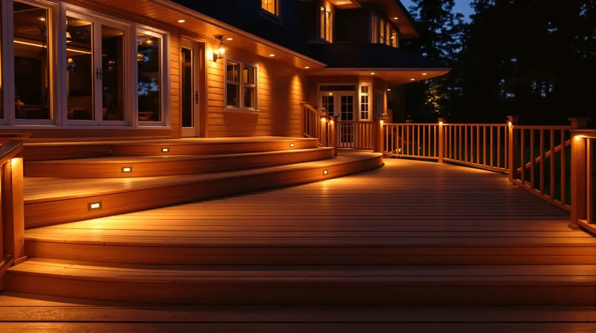 Deck lighting ideas with step and rail lighting by Light TN