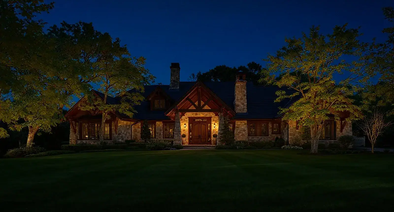 A Murfreesboro landscape lit after dark