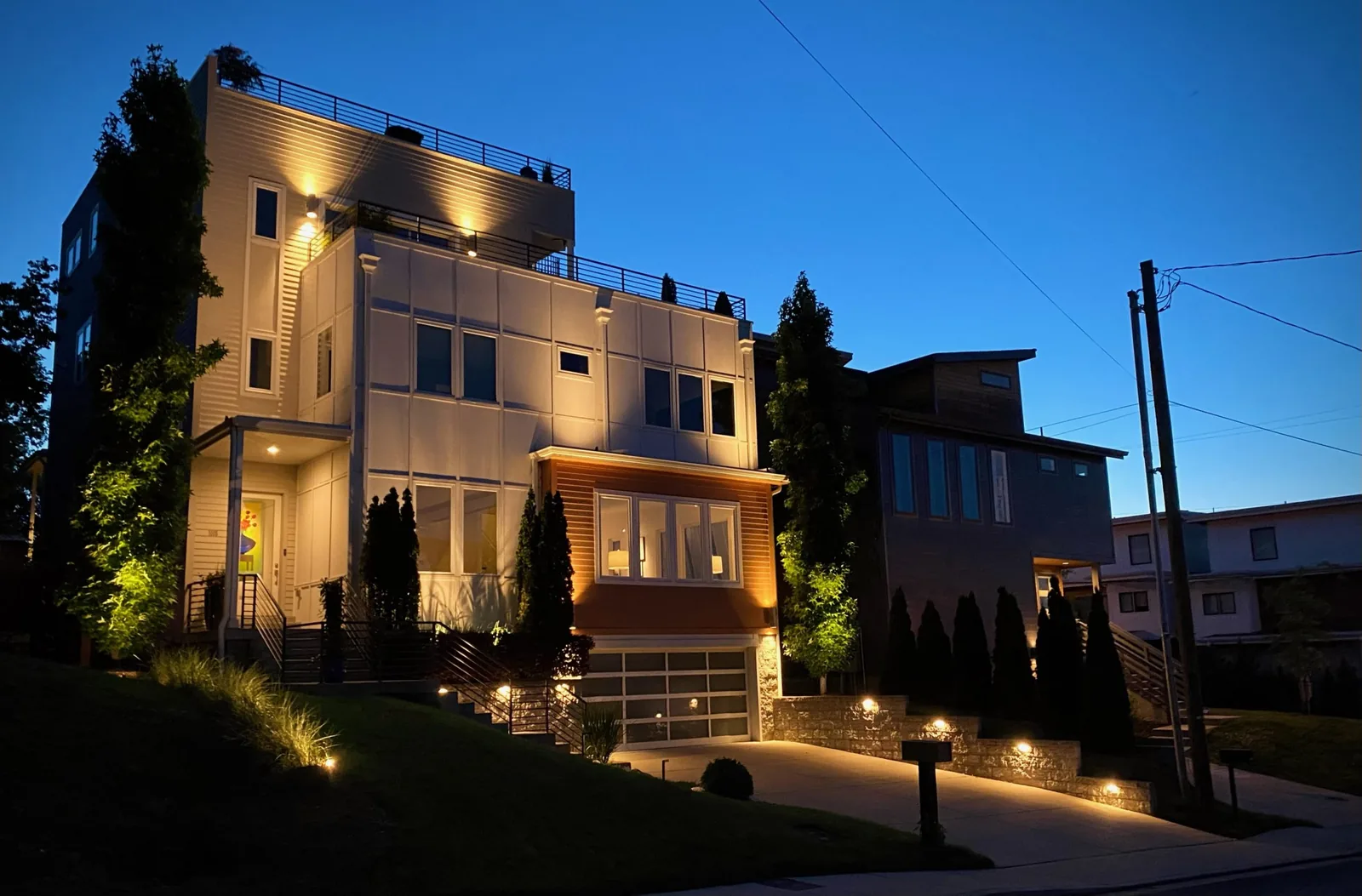 Contemporary multi-level home, in-town Nashville