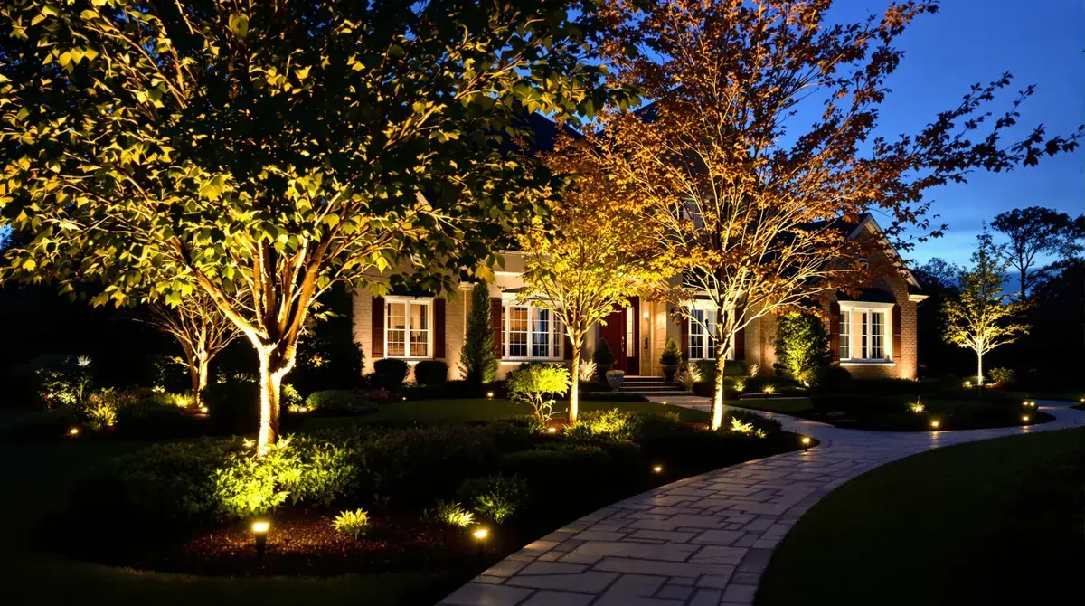 An established lawn and landscape, left intact