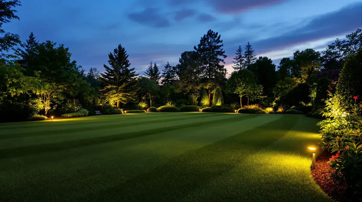 An established lawn and landscape, left intact
