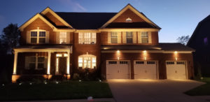 Up Light and Downlight on front of house in Nashville